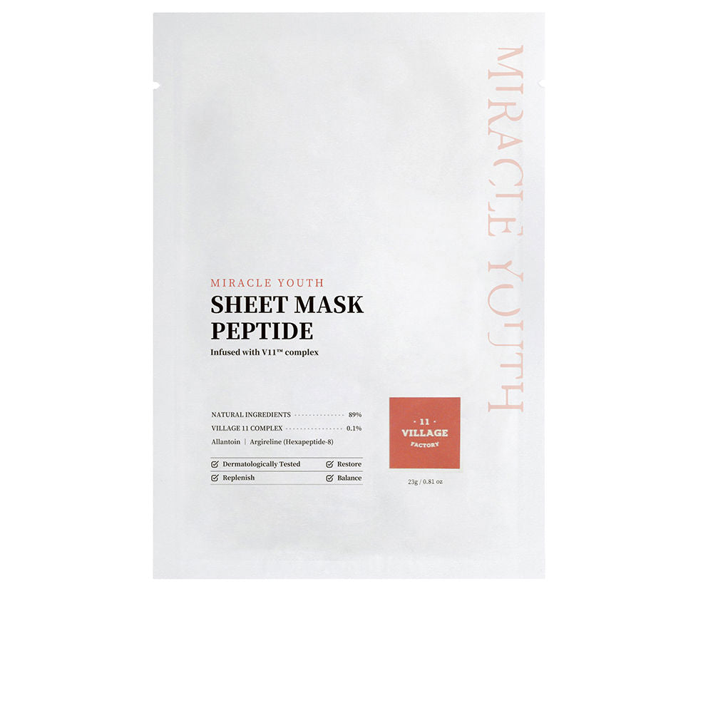 Village 11 Miracle Youth Sheet Mask Peptide 23 Gr - Salevare.com