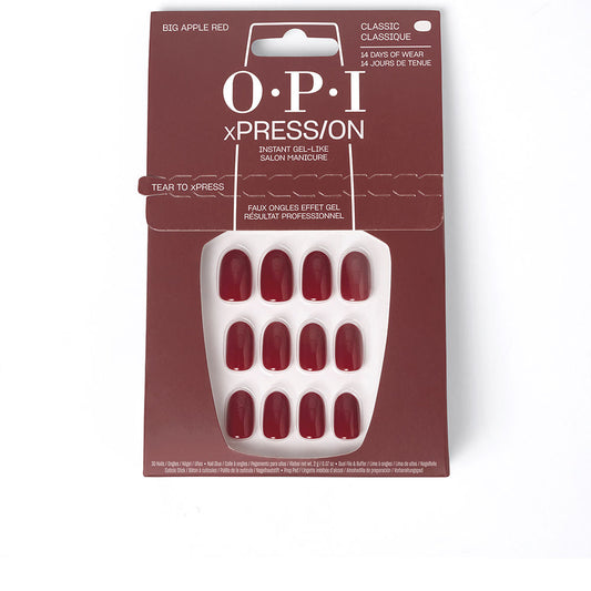 Opi Opi Xpress/On Artificial Nails Iconic Shades #Big Apple Red 30 U - Salevare.com