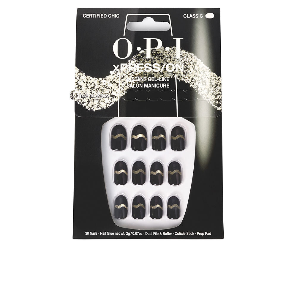 Opi Opi Xpress/On Artificial Nails Nail Art #Certified Chic 30 U - Salevare.com
