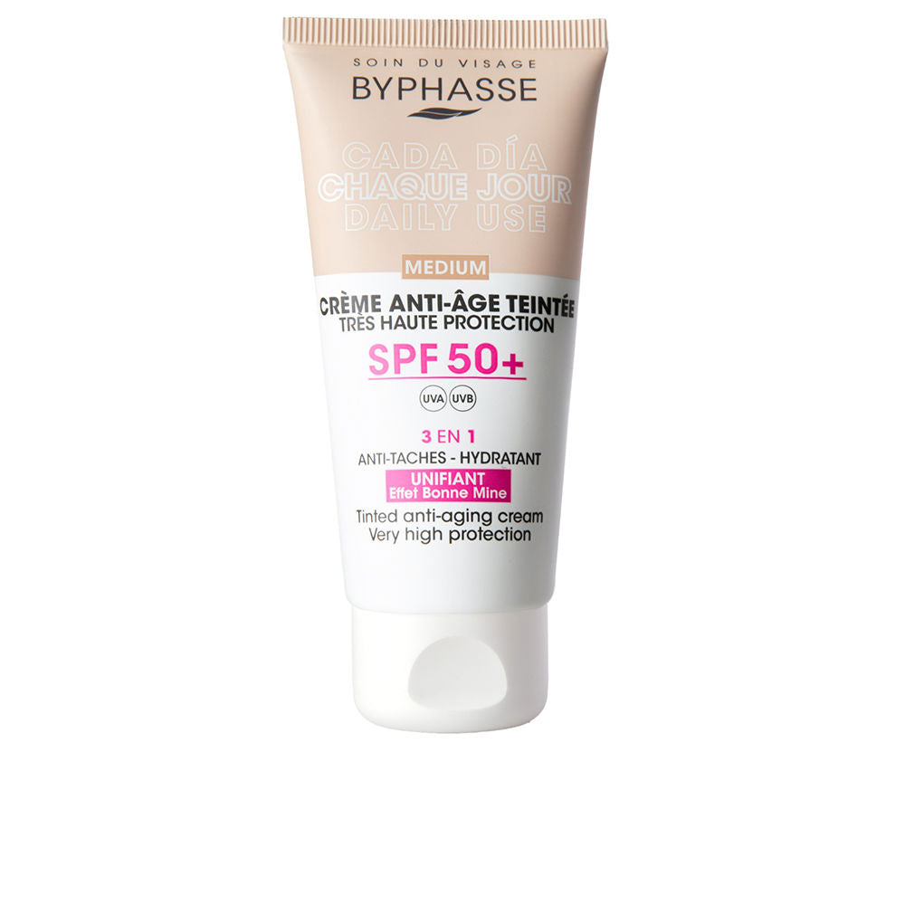 Byphasse Anti-Aging Facial Cream With Color Spf50+ #Medium 50 Ml - Salevare.com