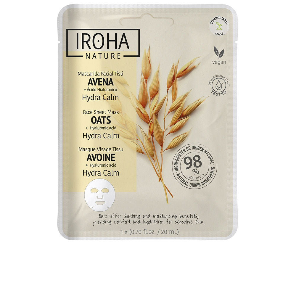 Iroha Oat Facial Tissue Mask 1 Unit - Salevare.com