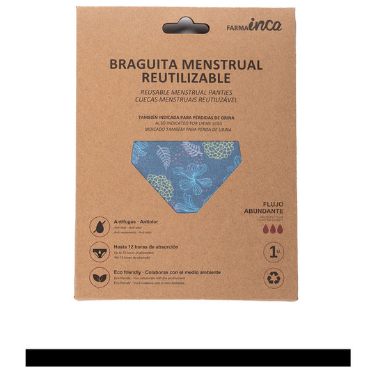 Inca Menstrual Panties Super Absorption #Blue Size Xs 1 Unit - Salevare.com