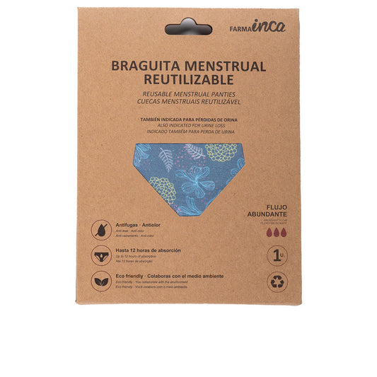Inca Menstrual Panties Super Absorption #Blue Size L 1 Unit - Salevare.com