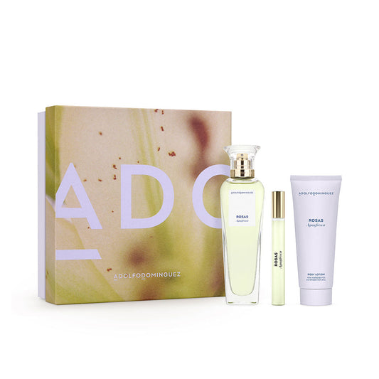 Adolfo Dominguez Agua Fresca De Rosas Blancas Estuche 3 Pz - Salevare.com