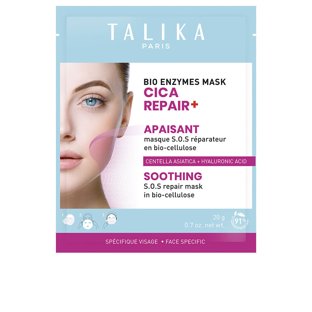 Talika Bio Enzymes Mask Cica Repair+ Soothing Hydration-Boosting Sos Repair Mask 20 Gr - Salevare.com