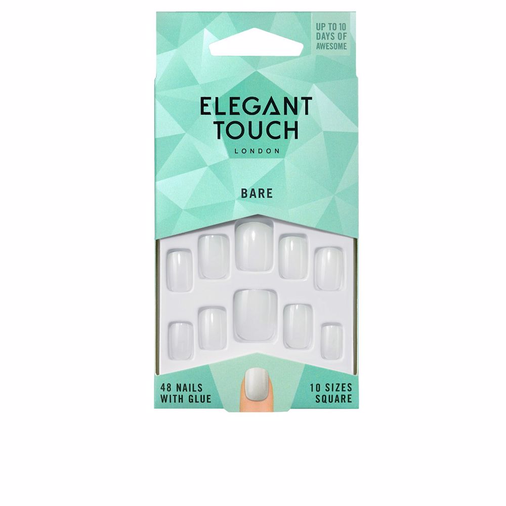 TOTALLY BARE nails with glue #square-001 48 u