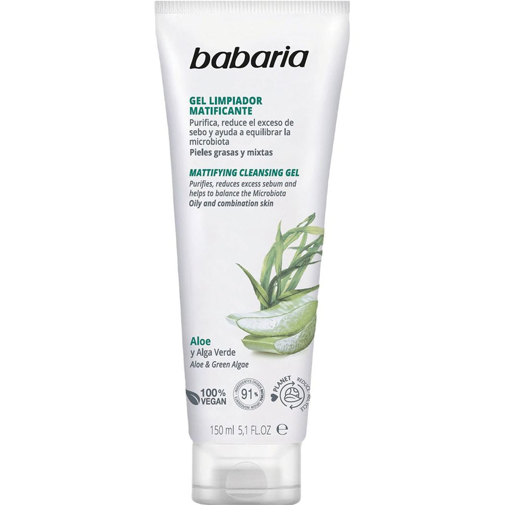 Babaria Aloe Vera Mattifying Facial Cleansing Gel 150 Ml - Salevare.com
