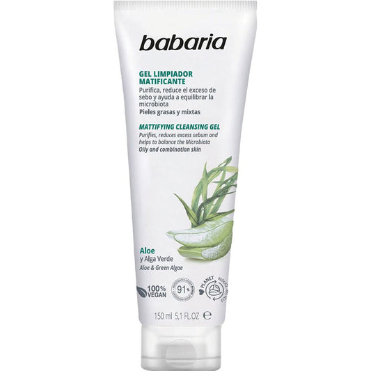 Babaria Aloe Vera Mattifying Facial Cleansing Gel 150 Ml - Salevare.com