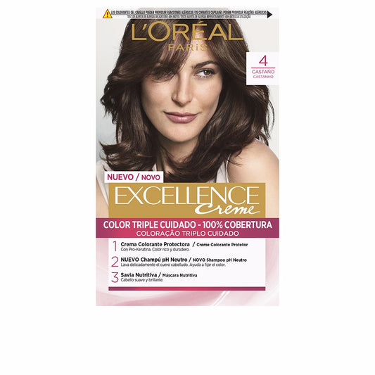 L'Oréal Paris Excellence Creme Dye #4-Brown 192 Ml