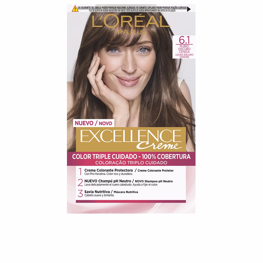 L'Oréal Paris Excellence Creme Dye #6.1-Dark Ash Blonde 192 Ml