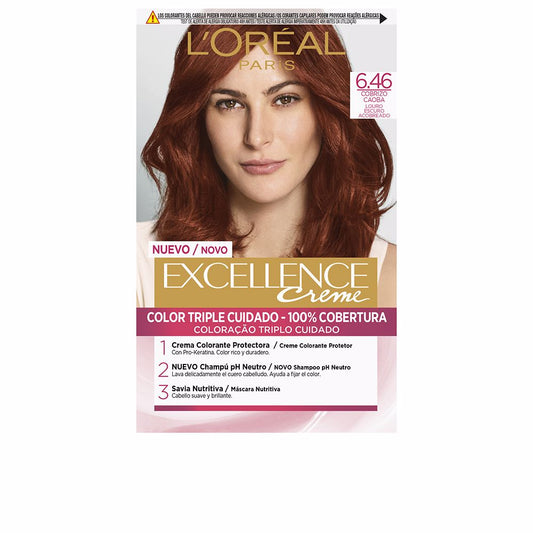 L'Oréal Paris Excellence Creme Dye #6.46-Dark Coppery Mahogany Blonde 192 Ml