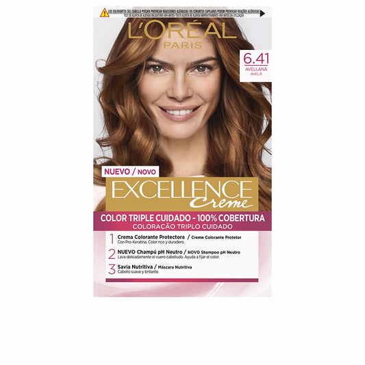 L'Oréal Paris Excellence Creme Dye #6.41-Hazelnut 192 Ml
