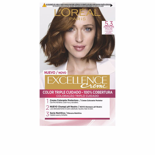 L'Oréal Paris Excellence Creme Dye #5.3-Light Golden Brown 1 U