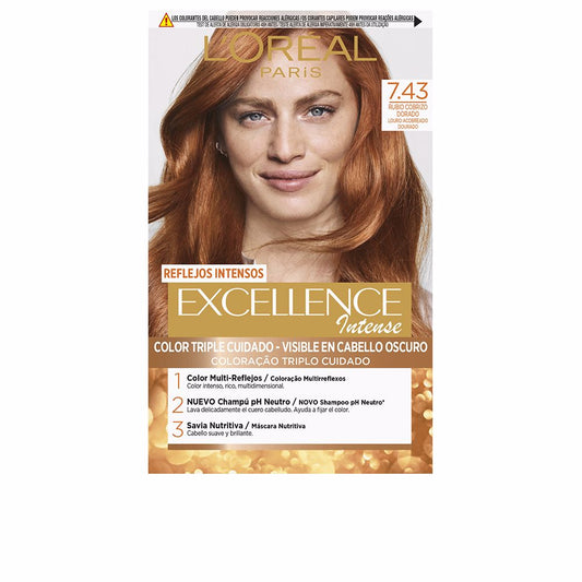 L'Oréal Paris Excellence Intense Hair Color #7.43 Golden Copper Blonde 1 U