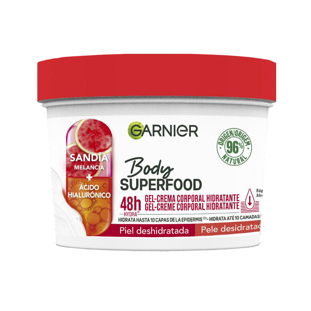 BODY SUPERFOOD WATERMELON moisturizing body gel cream for dehydrated skin 380 ml
