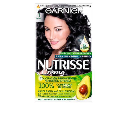 NUTRISSE CREME permanent color 100% coverage #1-black 3 u