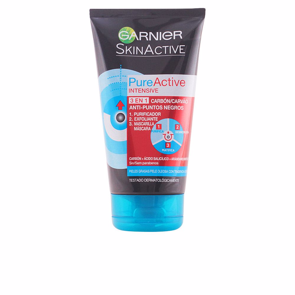 PURE ACTIVE intensive 3-in-1 charcoal anti-blackheads for oily skin 150 ml