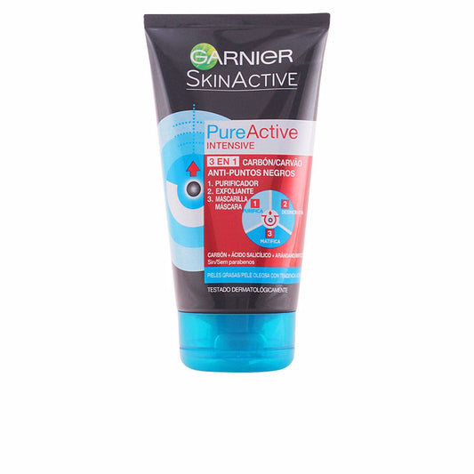 PURE ACTIVE intensive 3-in-1 charcoal anti-blackheads for oily skin 150 ml