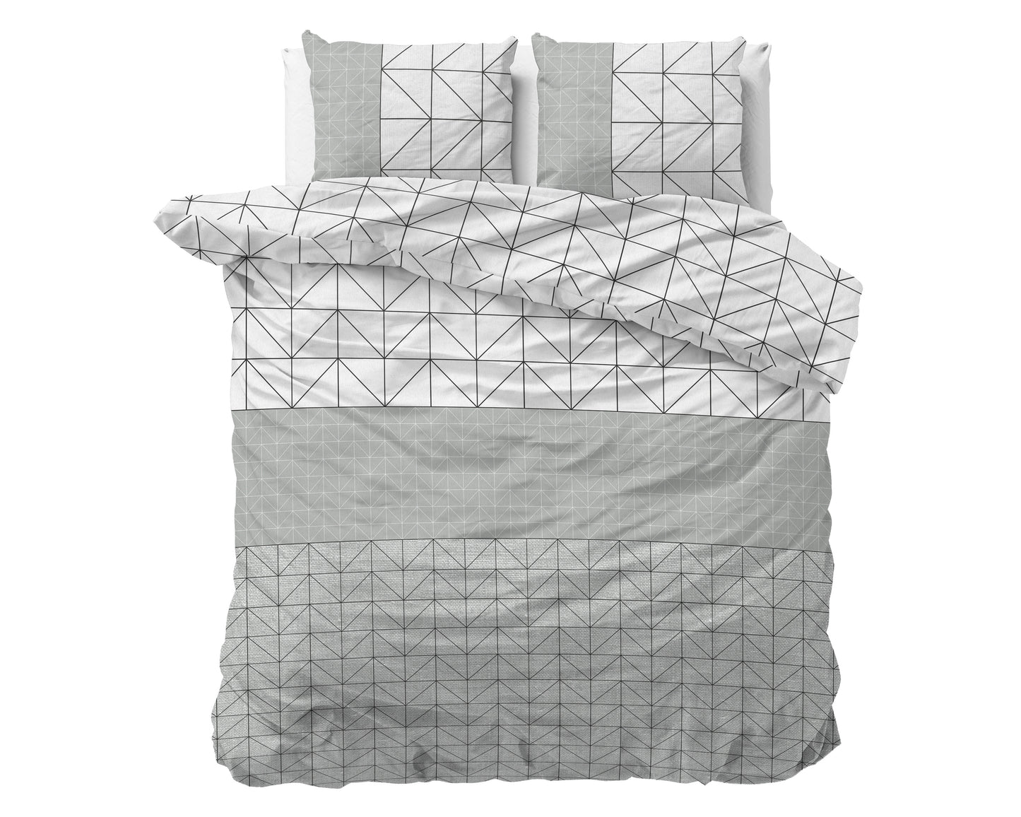 Duvet Cover Set Flannel Gino Gray 200 x 200/220