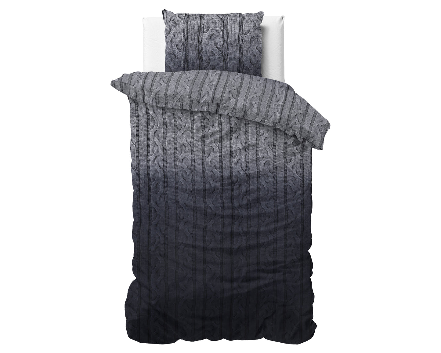 Duvet Cover Set DH Flannel Dante Anthracite 140 x 220