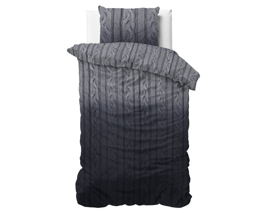 Duvet Cover Set DH Flannel Dante Anthracite 140 x 220