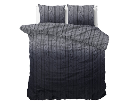 Duvet Cover Set DH Flannel Dante Anthracite 200 x 220