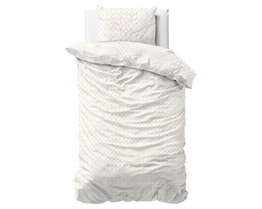 Duvet Cover Set Satin Sergio White 140 x 220