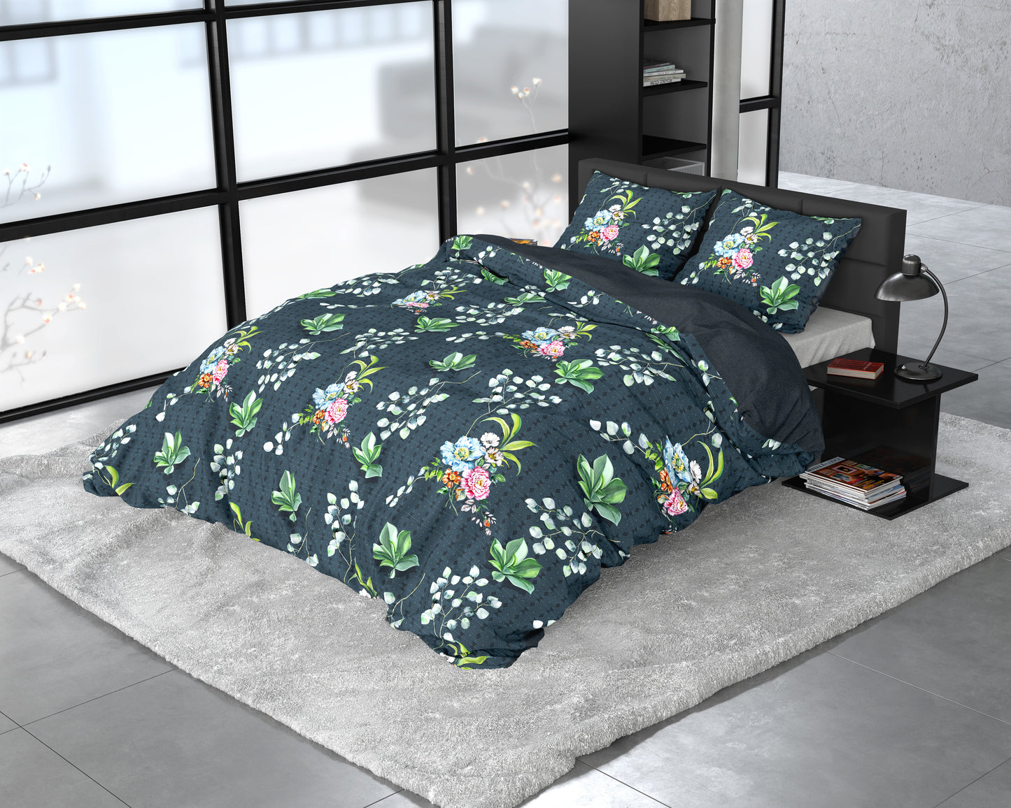 Duvet Cover Set Nature Leaves Green 240 x 220
