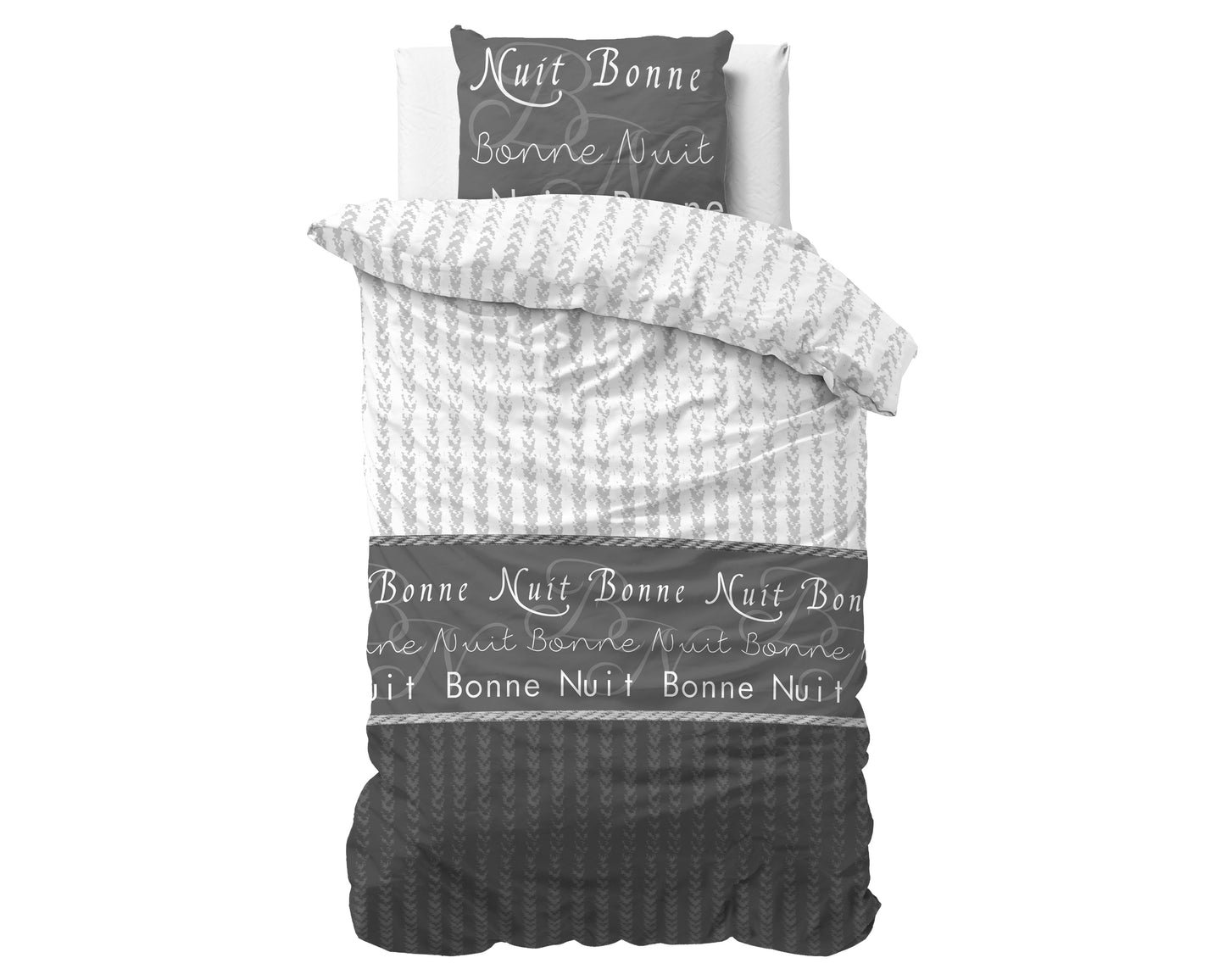 Duvet Cover Set Bonne Nuit 4 Anthracite 140x220