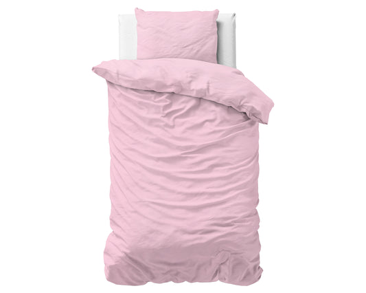Duvet Cover Set Stone washed Pink 140 x 200/220