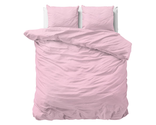 Duvet Cover Set Stone washed Pink 200 x 200/220
