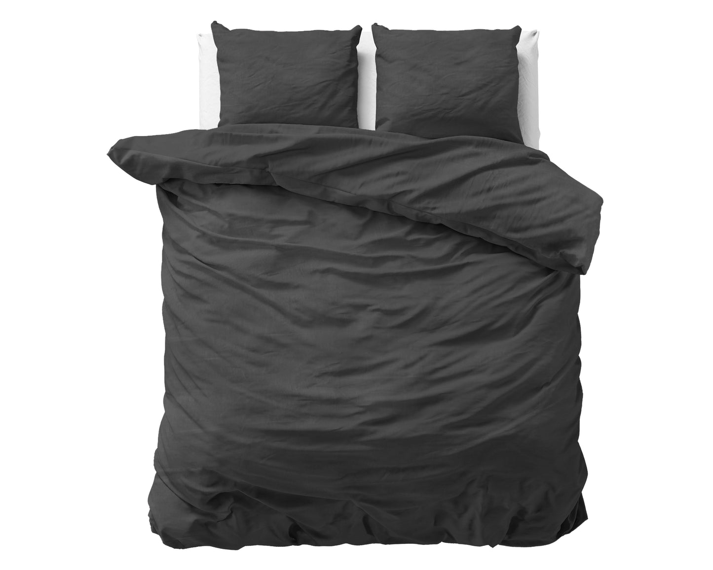 Duvet Cover Set Stone washed Anthracite 240 x 200/220