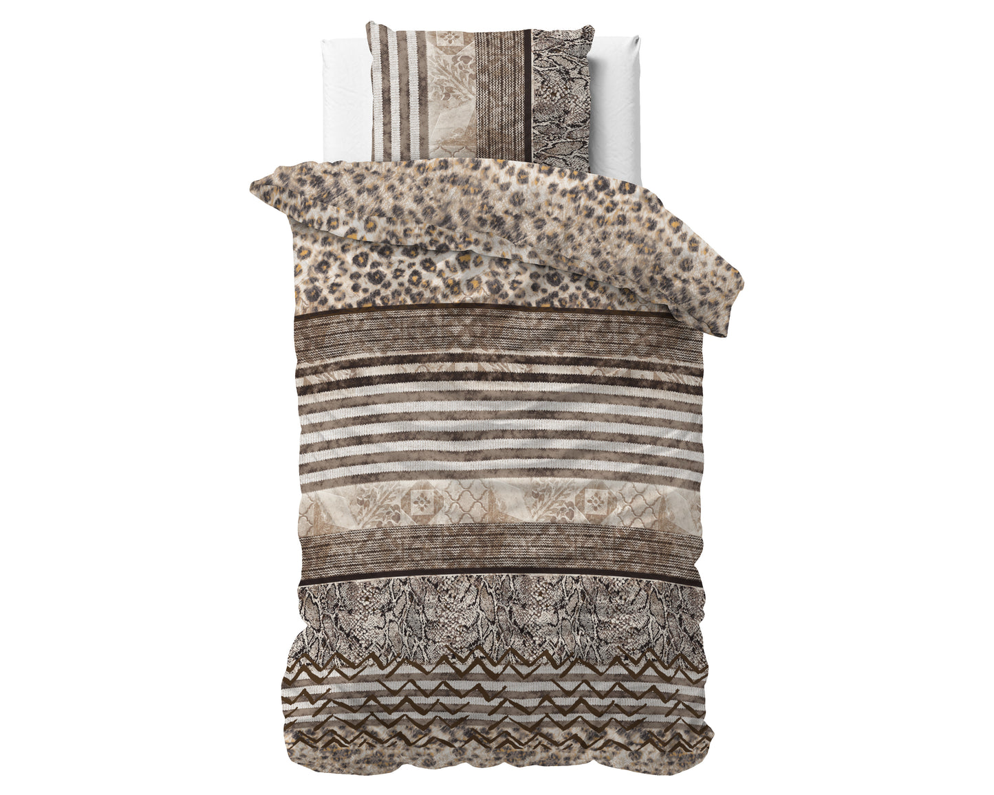 Duvet Cover Set Cozy Panther Brown 140 x 220