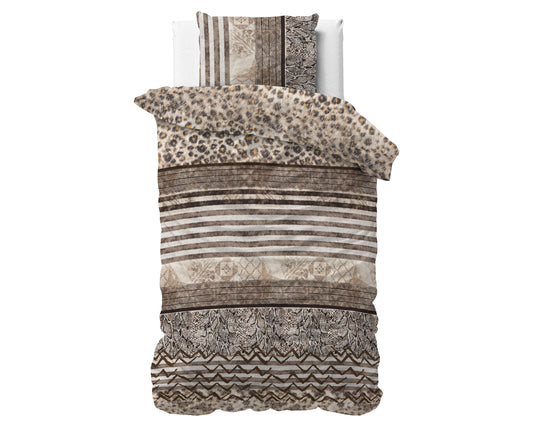 Duvet Cover Set Cozy Panther Brown 140 x 220