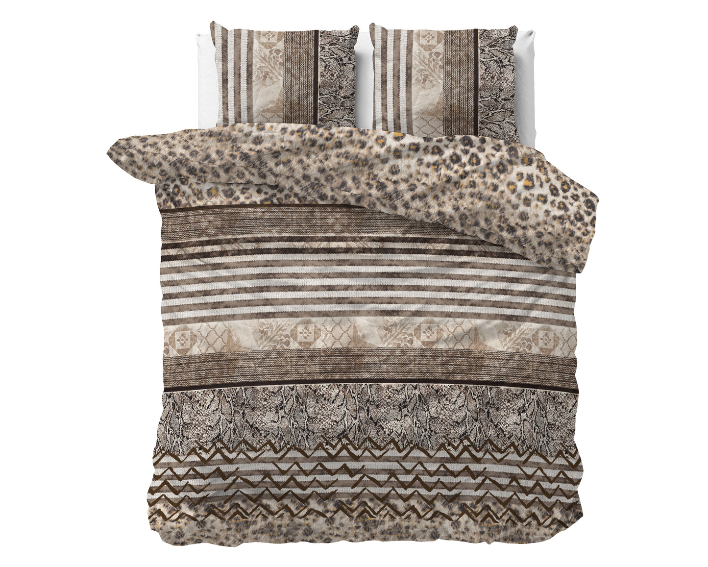 Duvet Cover Set Cozy Panther Brown 200 x 220