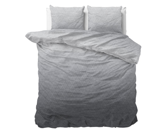 Duvet Cover Set DH Flannel Quinn Anthracite 200 x 220
