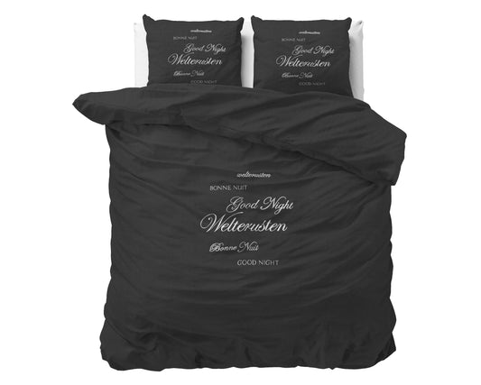 Duvet Cover Set Good Night Black 240 x 200/220