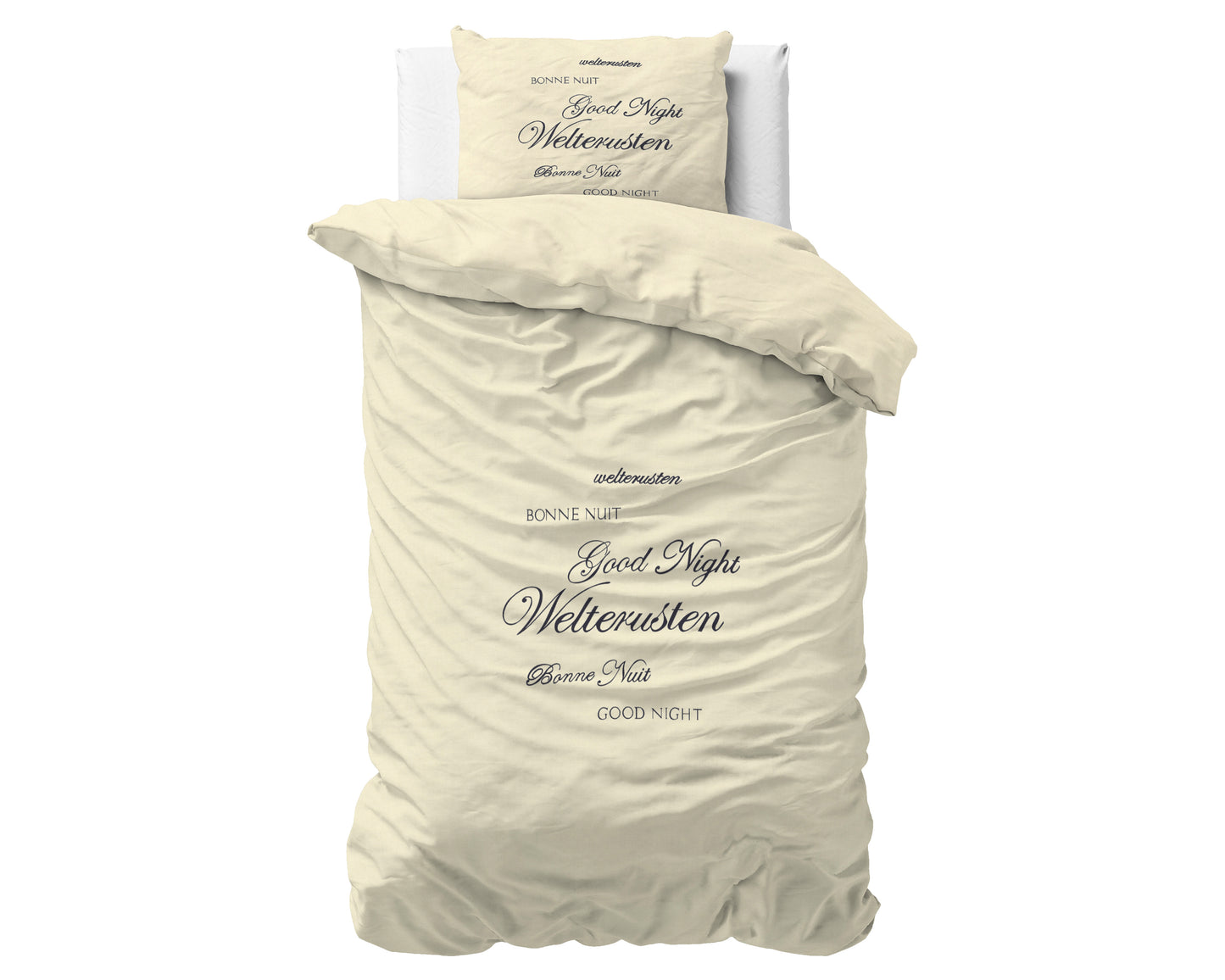 Duvet Cover Set Good Night Cream 140 x 200/220