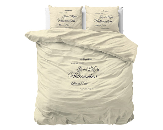 Duvet Cover Set Good Night Cream 200 x 200/220