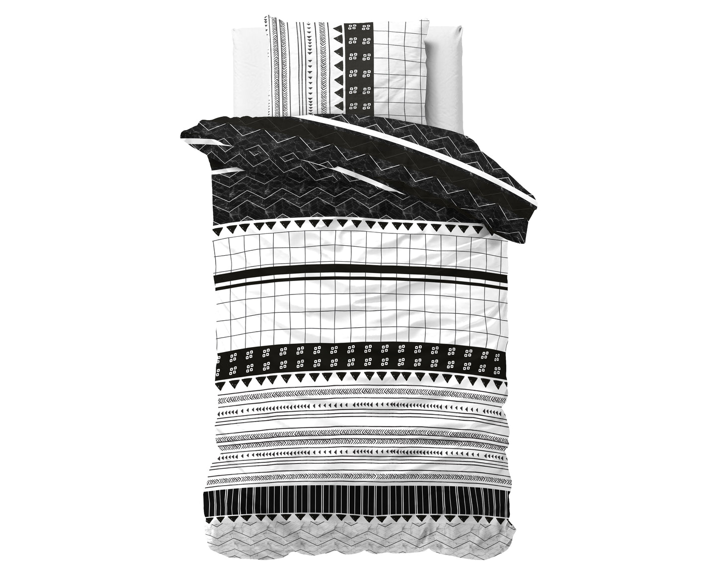 Duvet Cover Set Artic Stripe White 140 x 220