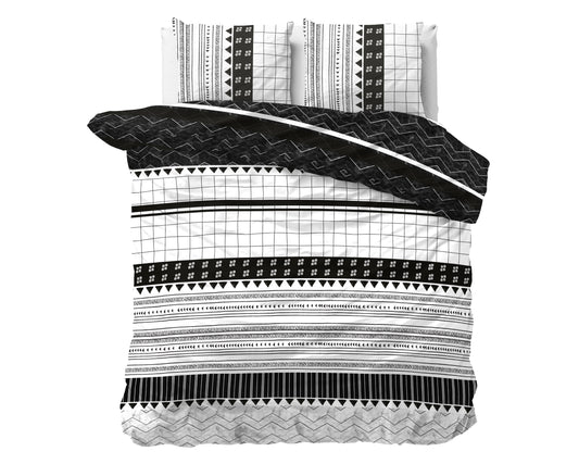 Duvet Cover Set Artic Stripe White 200 x 220