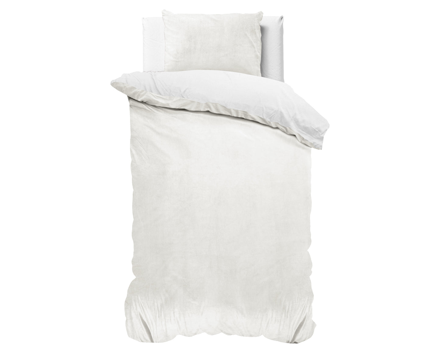 Duvet Cover Set Velvet Uni Duvet Cover White 140 x 220