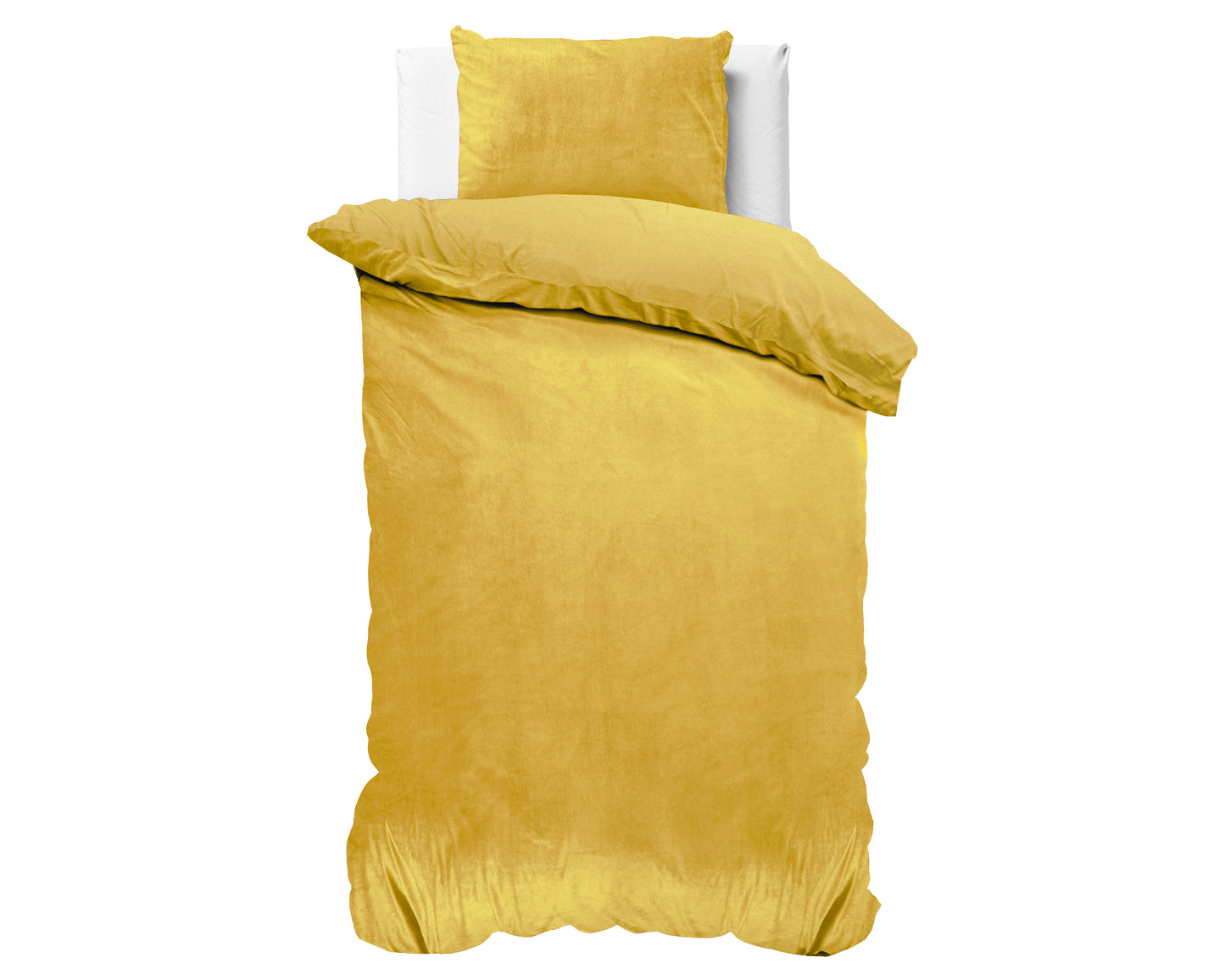 Duvet Cover Set Velvet Uni Duvet Cover Gold 140 x 220