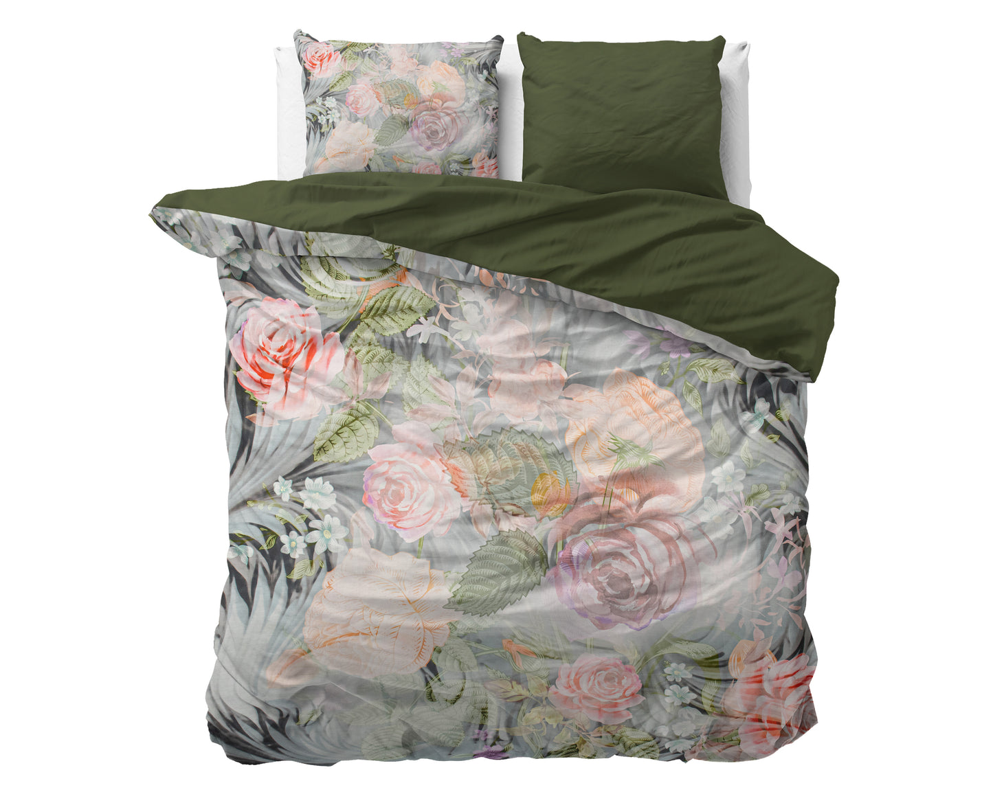 Duvet Cover Set Mystery Flower White 200 x 220