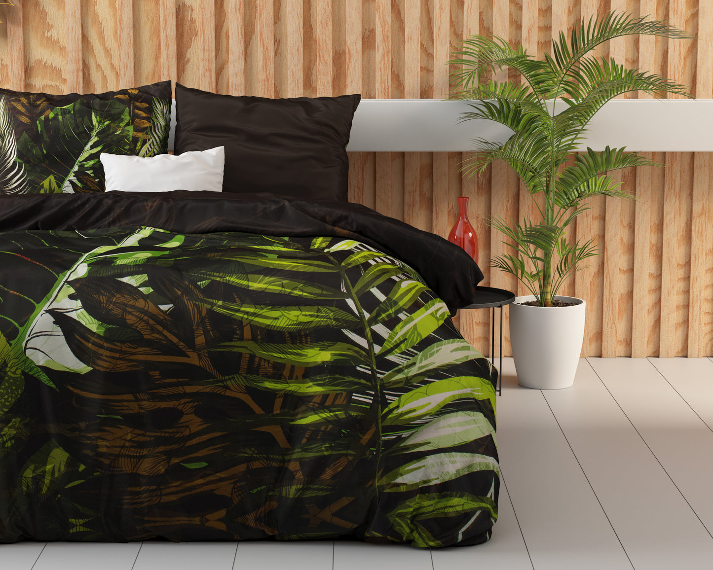 Duvet Cover Set Jungle Art 2 Taupe 200 x 220