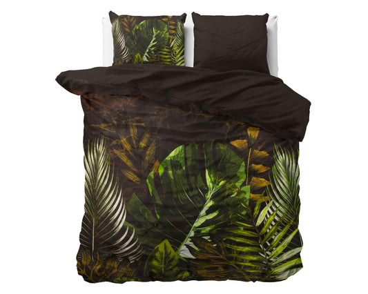 Duvet Cover Set Jungle Art 2 Taupe 240 x 220