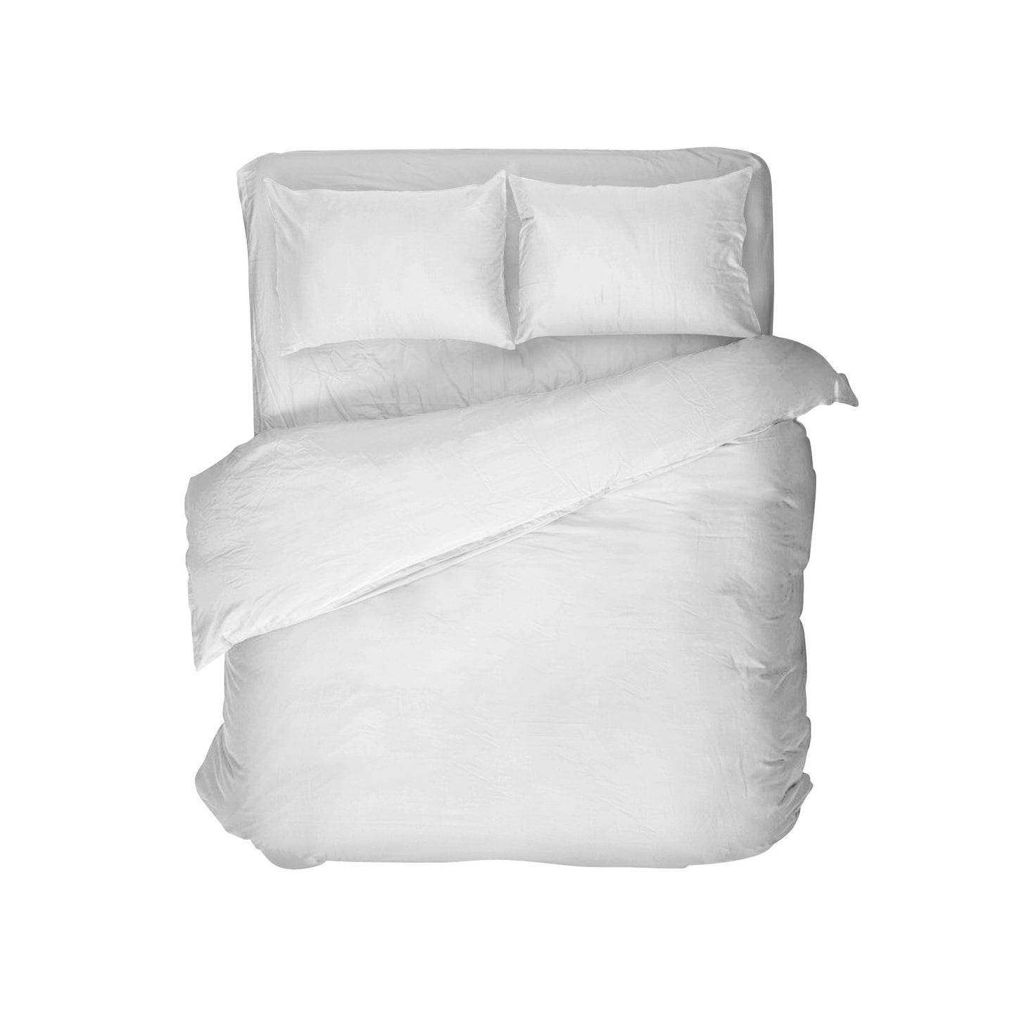 Duvet Cover Set Egyptian Cotton Uni Duvet Cover White 200 x 200/260