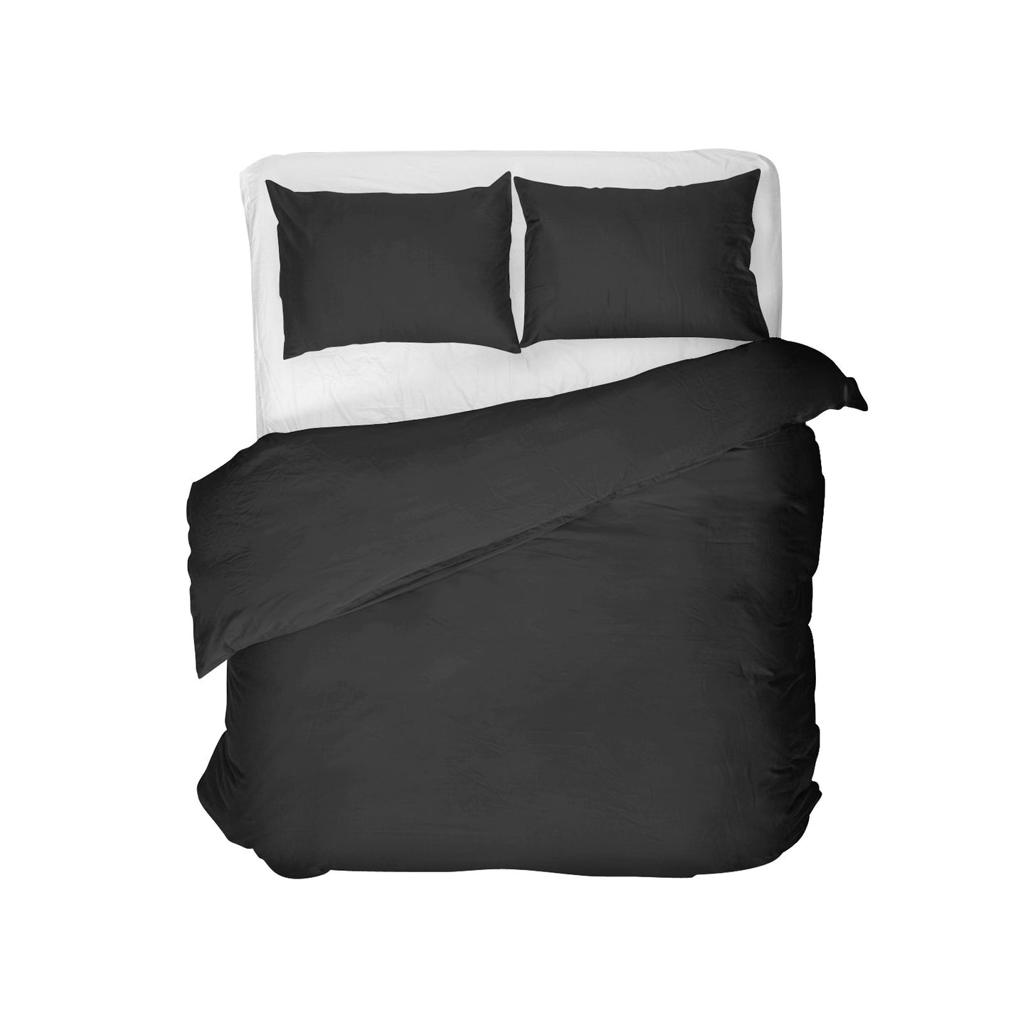 Duvet Cover Set Egyptian Cotton Uni Duvet Cover Black 200 x 200/260