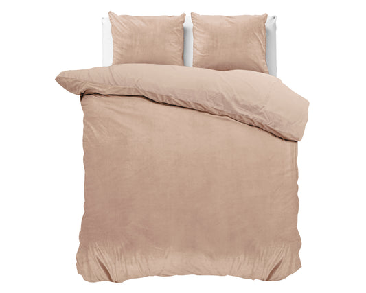 Duvet Cover Set Velvet Uni Duvet Cover Nude 200 x 220