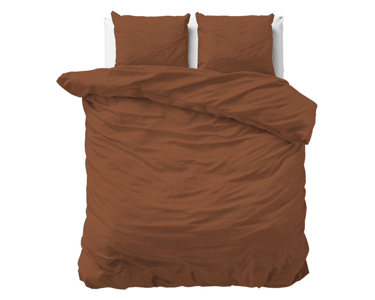 Duvet Cover Set Stone washed Brown 200 x 200/220
